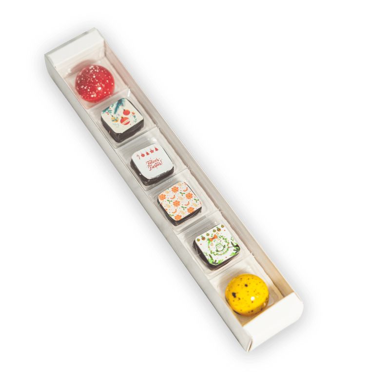 Bombones temáticos navideños reglette 6 uds. - Imagen 2